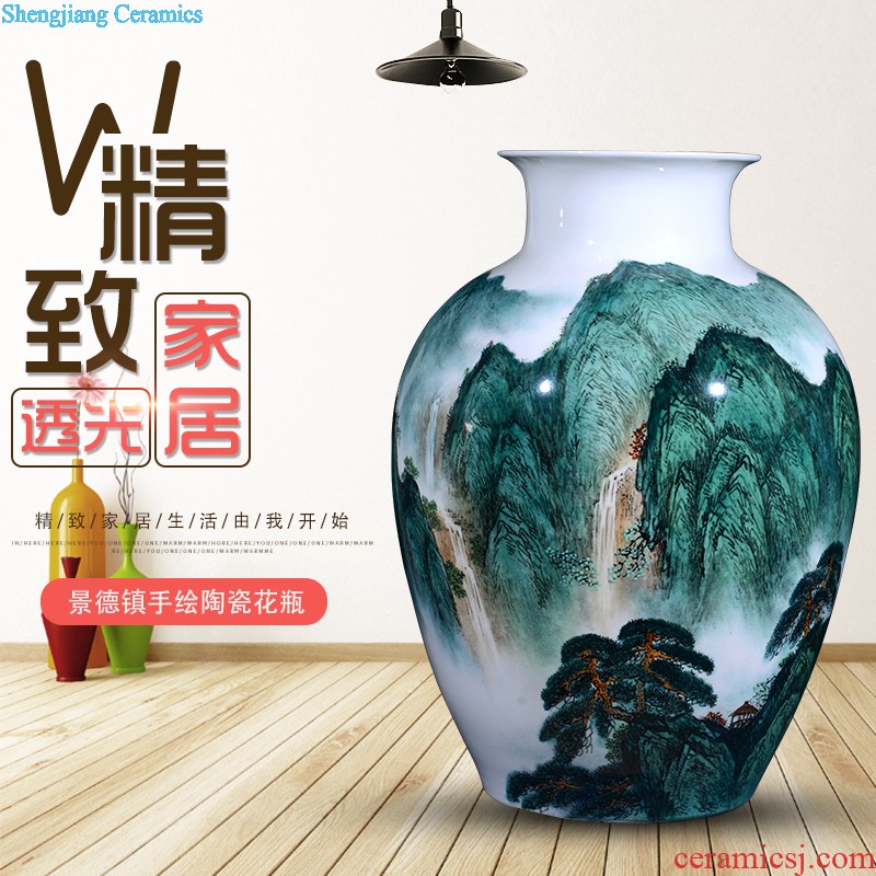 Jingdezhen ceramic thin body is hand-painted vases, furnishing articles MeiKaiWuFu home wine sitting room adornment ornament