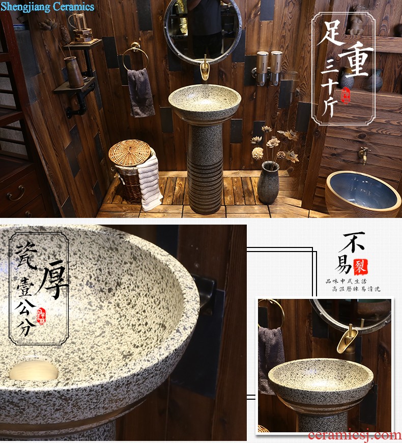 Jia depot ceramic art restores ancient ways lavatory independent one floor balcony and indoor household washing basin of the post