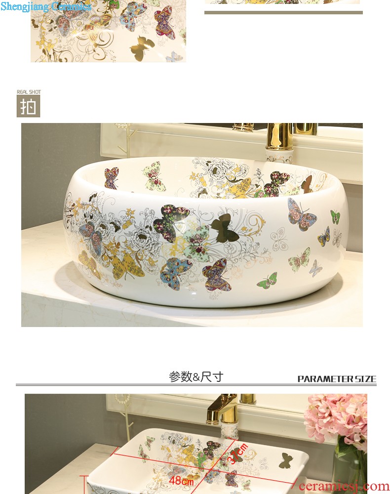 The stage basin on the ceramic lavabo lavatory toilet basin round basin art basin to wash gargle