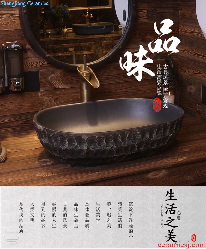 The depot basin stage art of Chinese style restoring ancient ways Square ceramic lavatory toilet idea sink basin