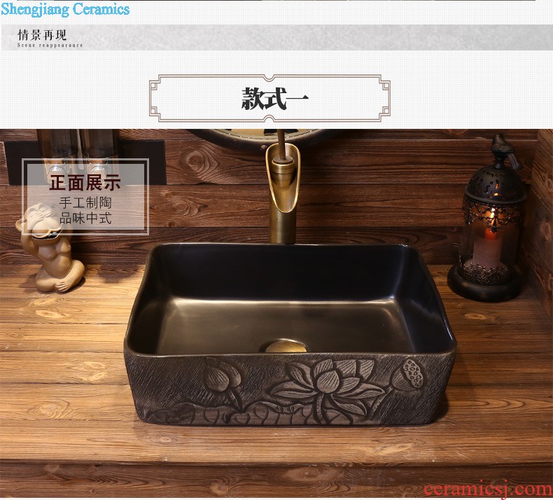 Jia depot unibody conjoined pillar hand basin to restore ancient ways art ceramic lavatory basin of a single small size column