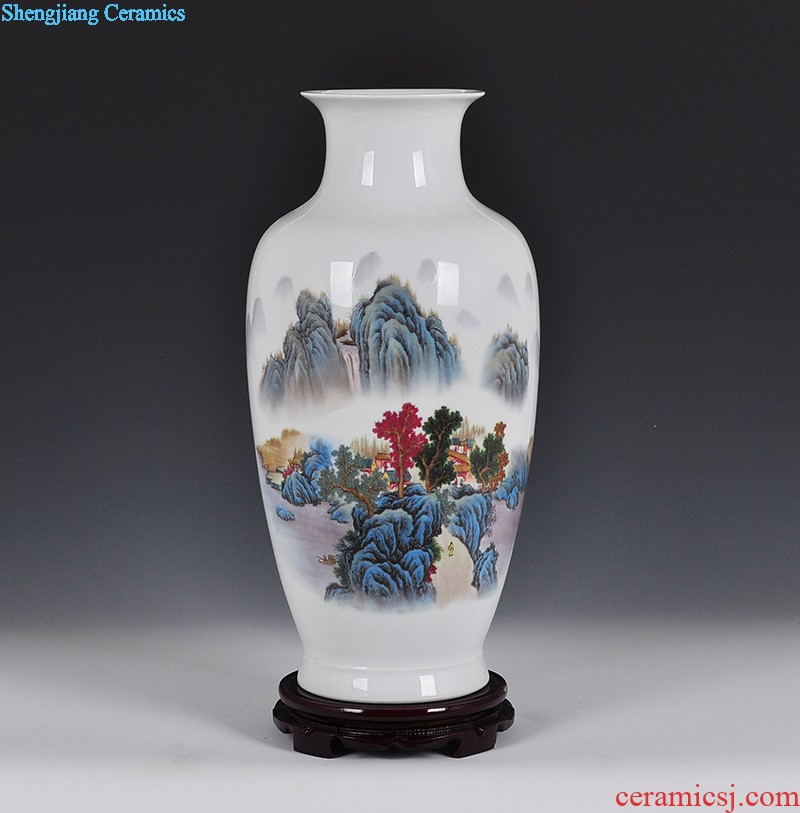 Master of jingdezhen hand-painted vases, pottery and porcelain furnishing articles household act the role ofing is tasted Chinese style living room TV ark handicraft decoration