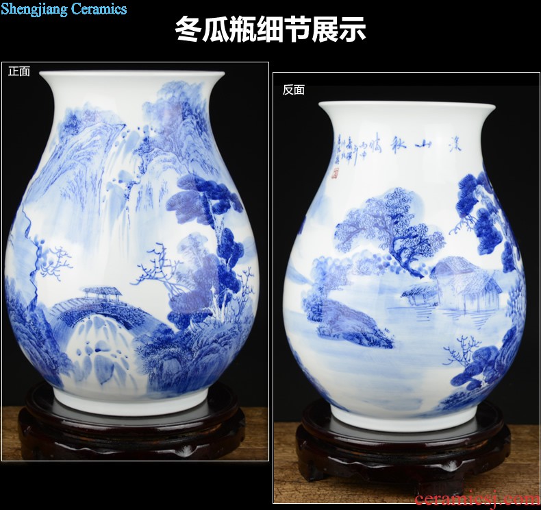 Jingdezhen ceramic general pot of modern American golden vase flower arrangement sitting room luxury household soft adornment is placed