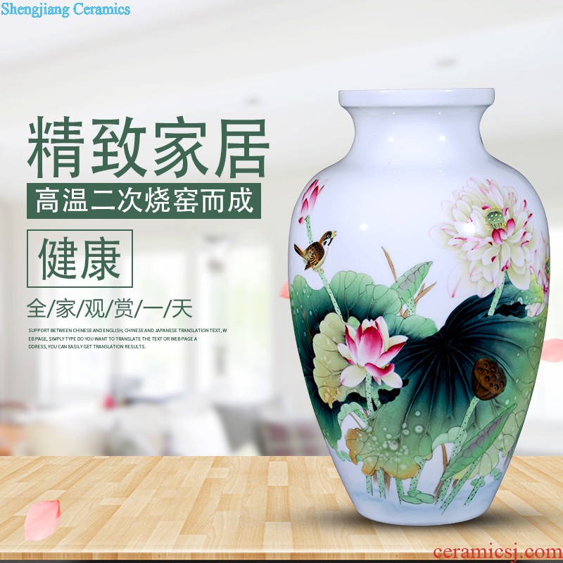 Jingdezhen ceramics Antique Chinese style classical vase youligong red dragon grain mei bottle Home sitting room adornment furnishing articles