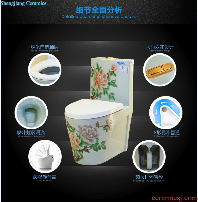 Toilet sanitary toilets siphon type household implement water-saving odor-proof slow down ceramic toilet