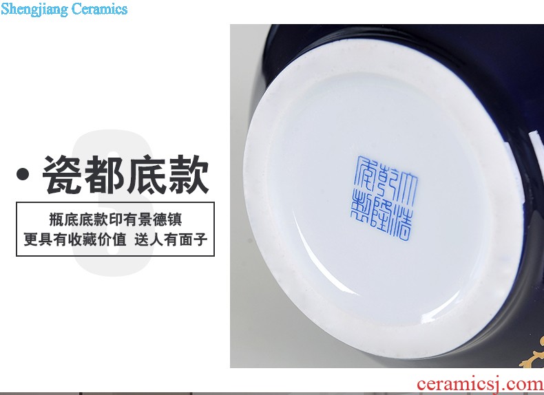 Caddy large seal pot of tea cake tea to wake jingdezhen ceramic tea set storage store receives tea urn