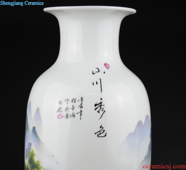 Jingdezhen ceramics Three Yang kaitai sitting room home decoration Feng shui furnishing articles wine lucky sheep and arts and crafts