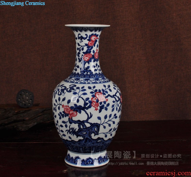 Jingdezhen ceramics hand-painted vases Sitting room adornment handicraft furnishing articles of new Chinese style household act the role ofing is tasted gift porcelain