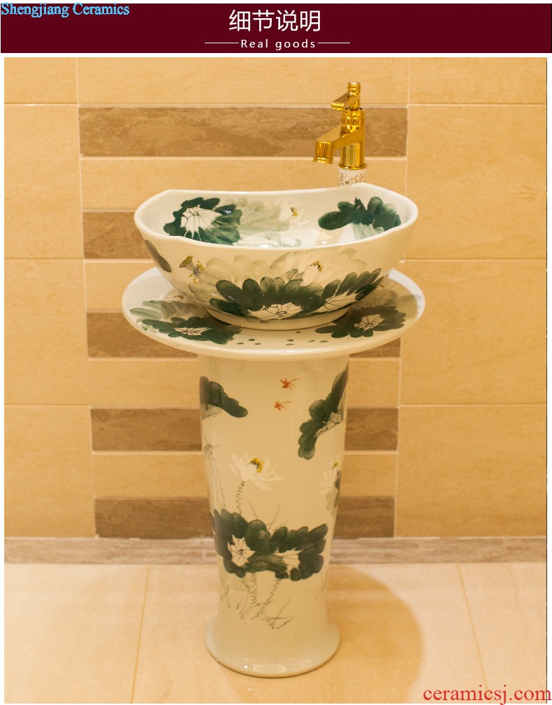 Lavabo ceramic column toilet bowl washing pool balcony sink lavatory toilet pillar landing