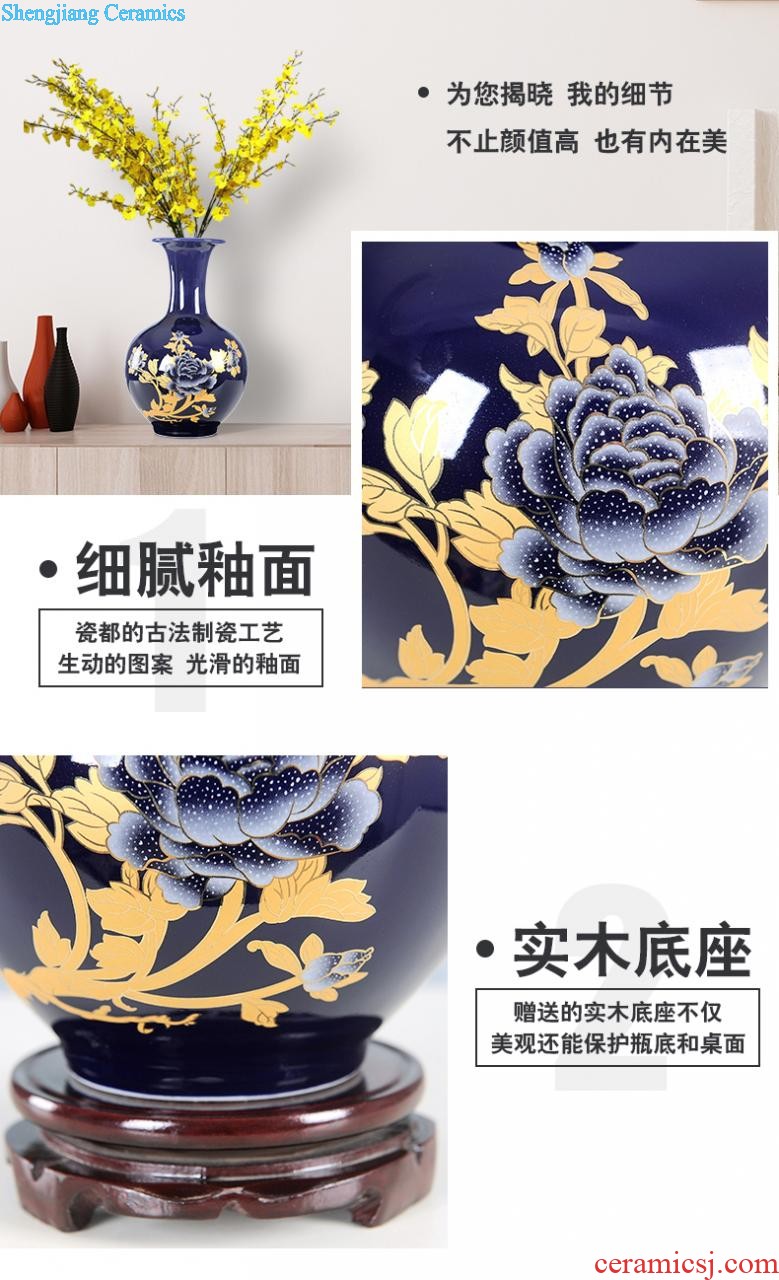 Caddy large seal pot of tea cake tea to wake jingdezhen ceramic tea set storage store receives tea urn