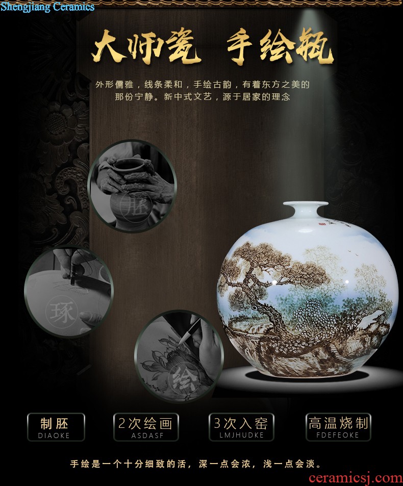 Jingdezhen ceramic tea pot all hand seal pot pu 'er seven cakes tea urn storage wake POTS of tea tea bucket box