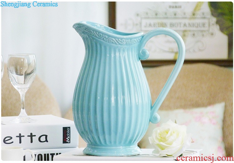 Jingdezhen ceramic contemporary and contracted white vase trumpet The sitting room dry flower flower arranging, table decorations furnishing articles