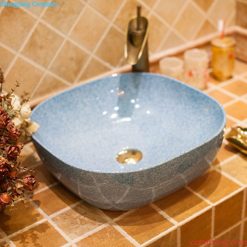 M beautiful ceramic art basin mop mop pool ChiFangYuan one-piece ash cyanine mop pool 42 cm diameter