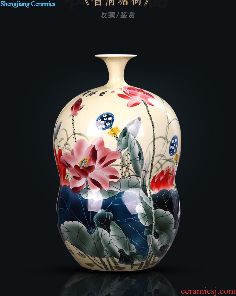 Ceramic vase furnishing articles Chinese flower arranging dried flowers home famous hand-painted jingdezhen blue and white porcelain vase ceramics