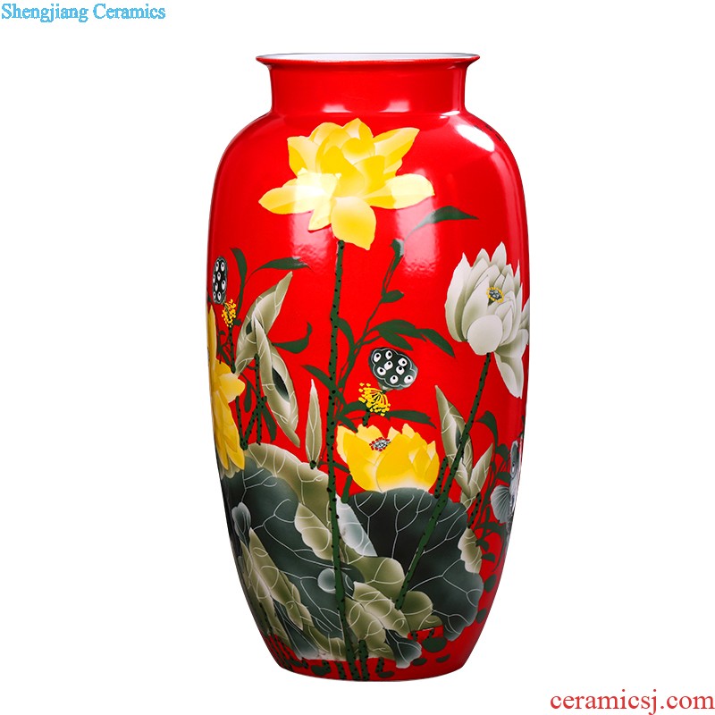 Jingdezhen ceramic vase furnishing articles Hand-painted master vase decoration home sitting room decorate a room TV ark