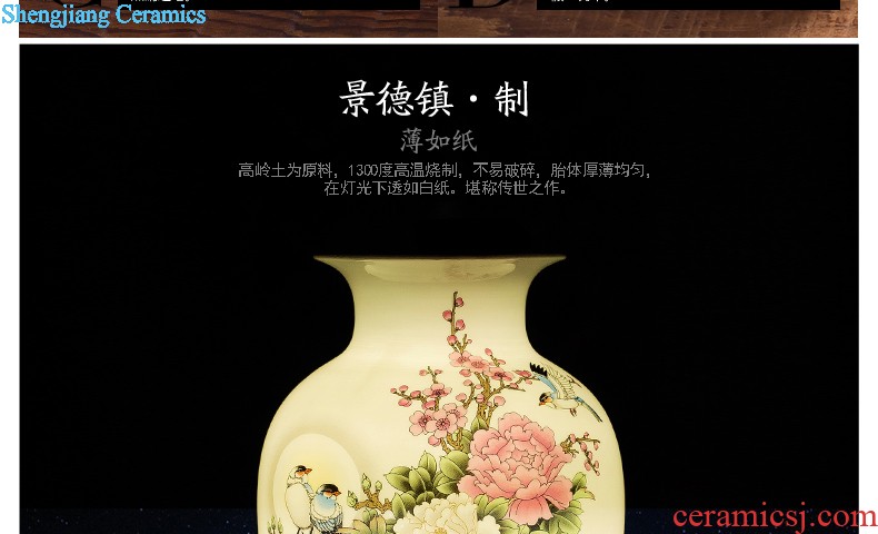 Jingdezhen European ceramic vase furnishing articles home sitting room TV ark dried flowers flower arrangement soft adornment porch decoration