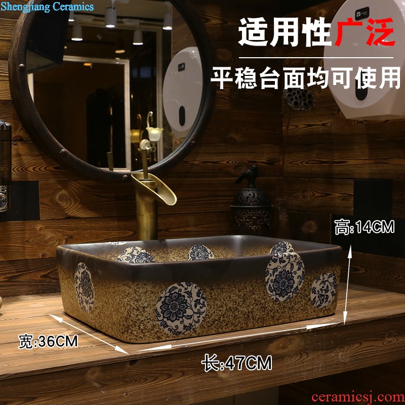 Jia depot Chinese wash basin ceramic toilet lavatory art stage basin restoring ancient ways round the sink