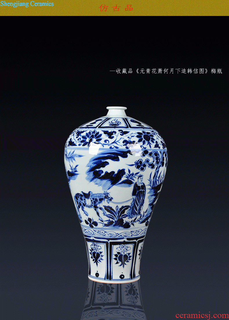 TV ark type of jingdezhen ceramics hand-painted peony vases sitting room adornment household handicraft furnishing articles restoring ancient ways