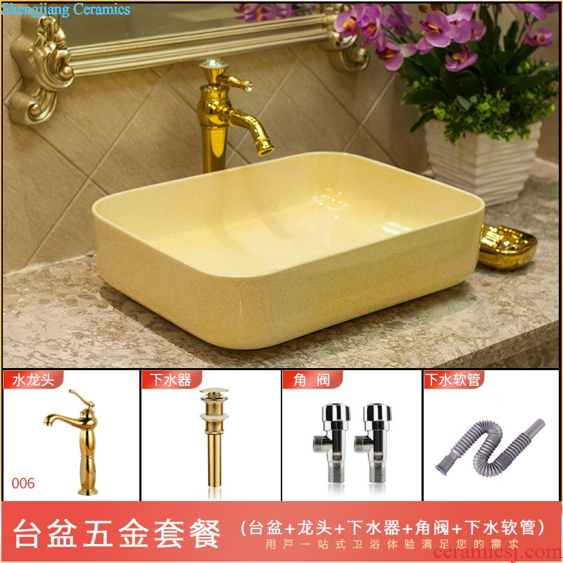 M beauty increase stage basin ceramic toilet lavabo that defend bath lavatory basin Within the ellipse blue glaze