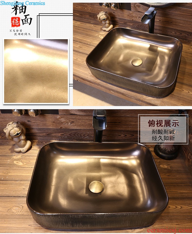 Jia depot Chinese ceramic wash basin The stage basin basin sink archaize square bathroom art basin basin