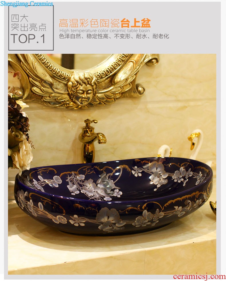 Ceramic floor pillar type lavatory small toilet lavabo balcony one basin art basin of the post