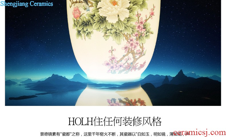 Jingdezhen European ceramic vase furnishing articles home sitting room TV ark dried flowers flower arrangement soft adornment porch decoration