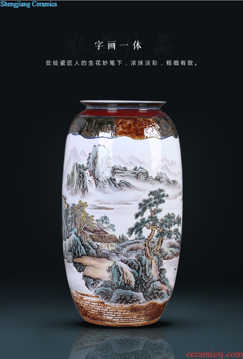 Jingdezhen ceramics vase hand-painted thin bamboo fetal porcelain Chinese style household act the role ofing is tasted the sitting room porch TV ark furnishing articles