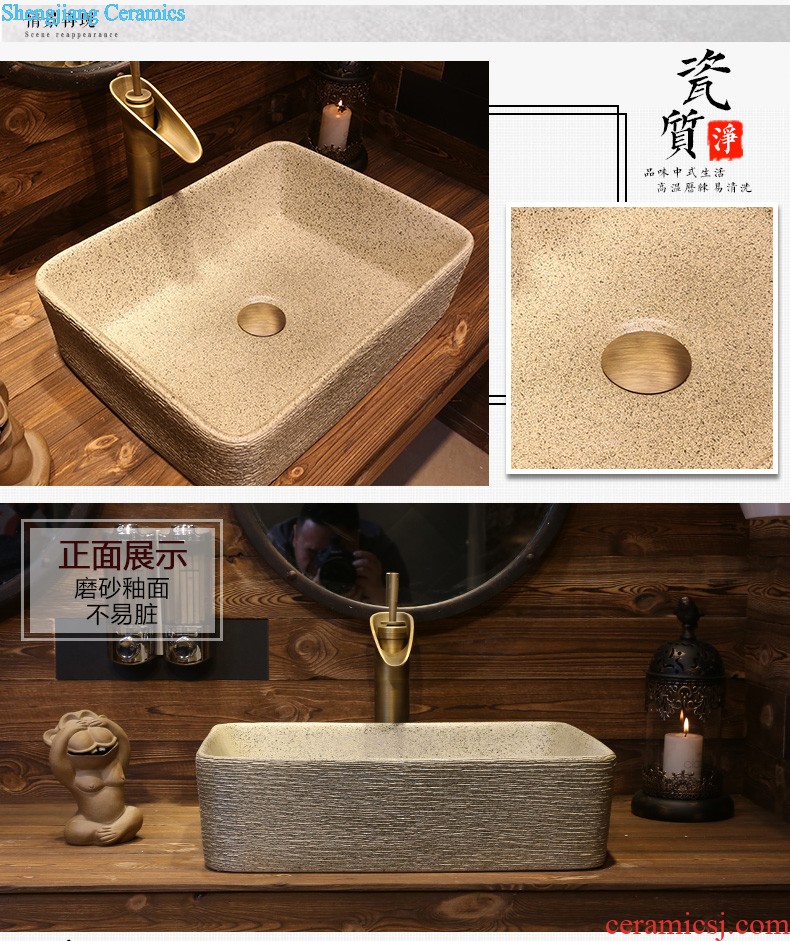 Jia depot new lavatory basin on the ceramic art of Chinese style toilet lavabo rectangular basin restoring ancient ways