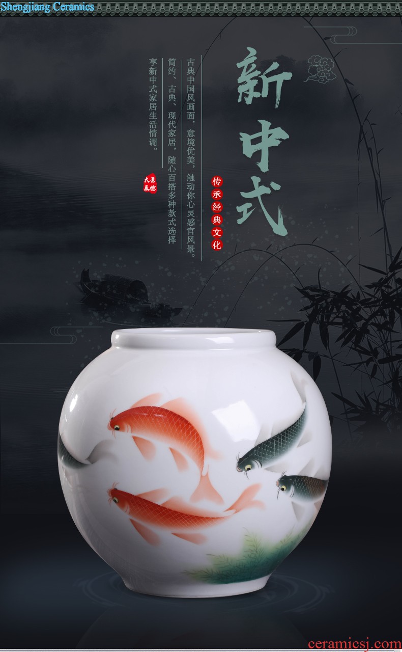 Contracted and contemporary big vase The sitting room TV ark furnishing articles Dried flower flower machine of Europe type restoring ancient ways home act the role ofing jingdezhen ceramics