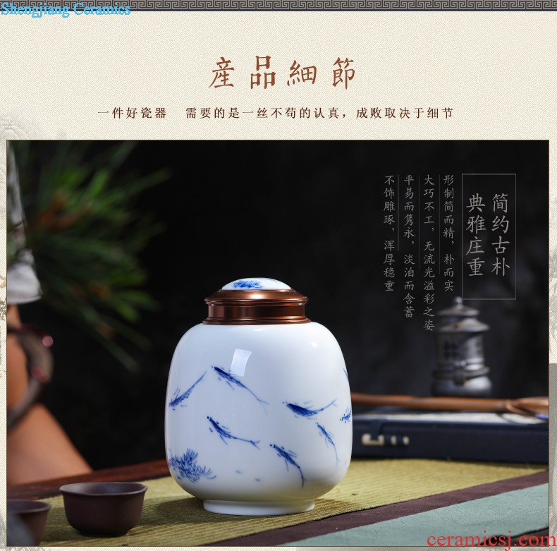 Famous master of hand-painted success vase of blue and white porcelain of jingdezhen ceramics furnishing articles rich ancient frame wine accessories