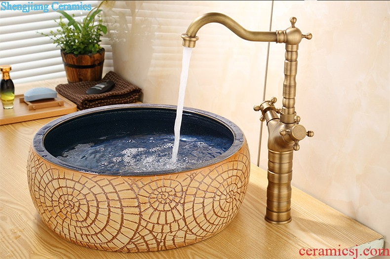 Jia depot on the ceramic lavatory basin sink rectangular ceramic art basin home European water basin