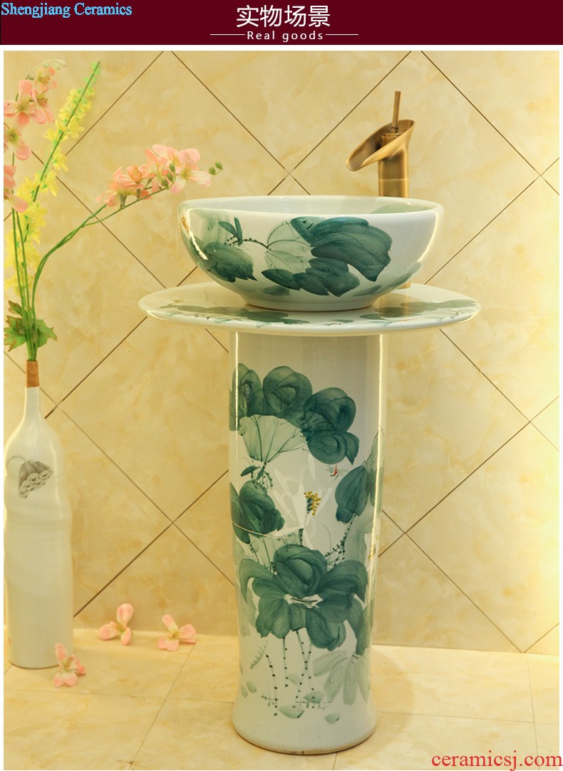 Lavabo ceramic column toilet bowl washing pool balcony sink lavatory toilet pillar landing