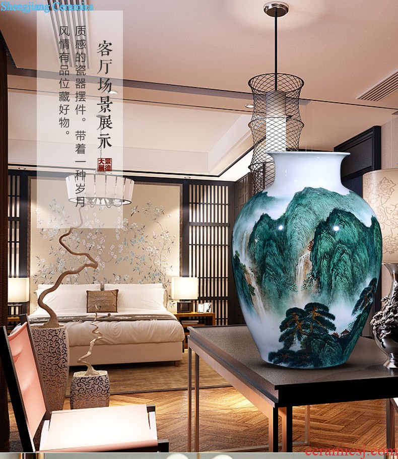 Jingdezhen ceramic thin body is hand-painted vases, furnishing articles MeiKaiWuFu home wine sitting room adornment ornament