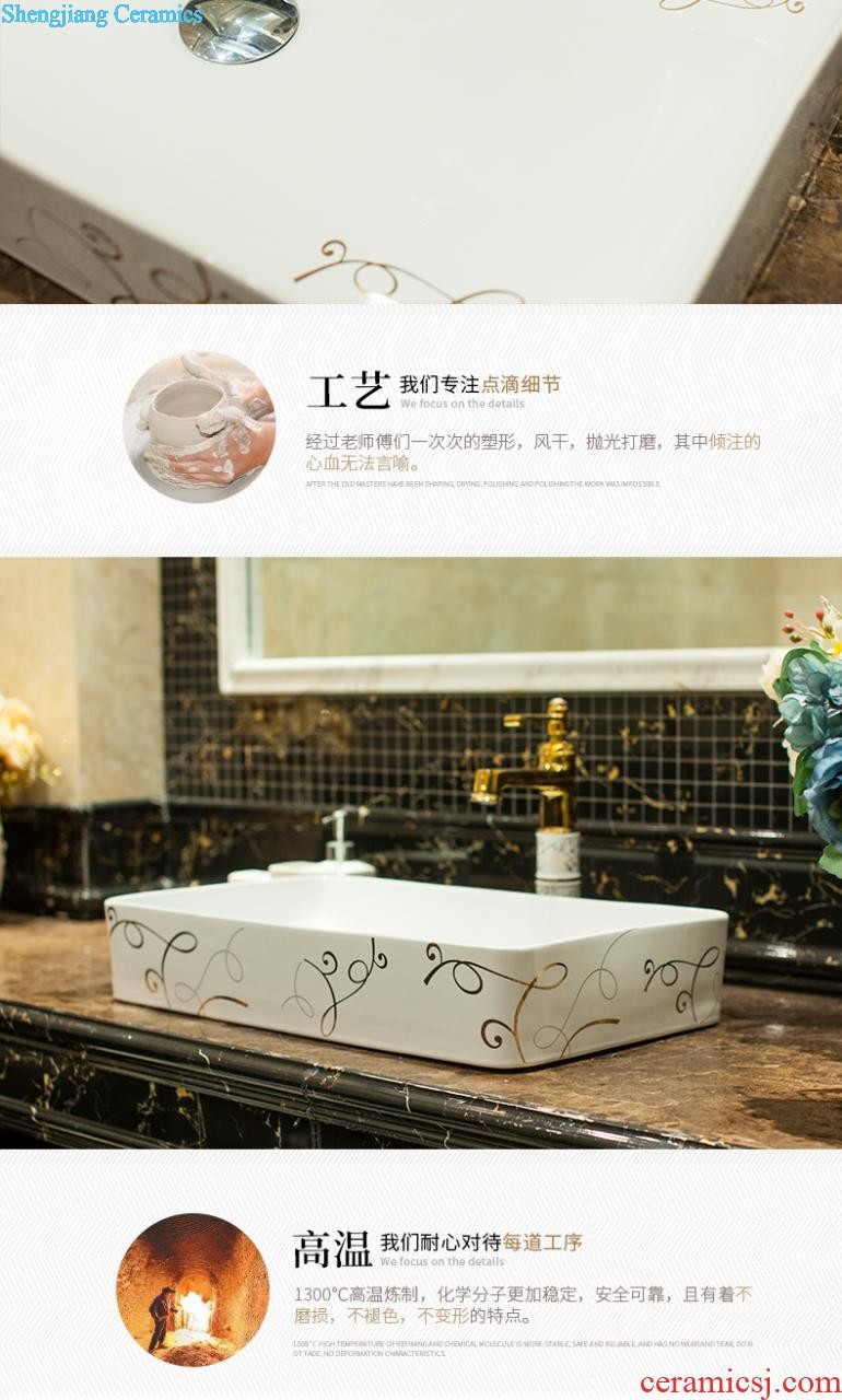 M beautiful art pillar basin of Chinese style restoring ancient ways ceramic lavatory basin vertical lavabo one-piece column basin
