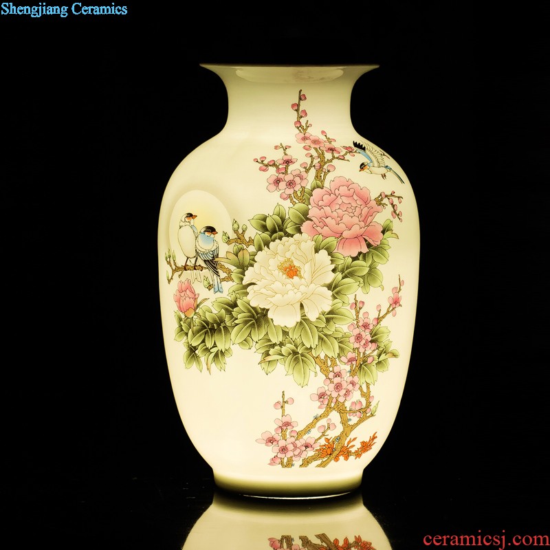 Jingdezhen European ceramic vase furnishing articles home sitting room TV ark dried flowers flower arrangement soft adornment porch decoration