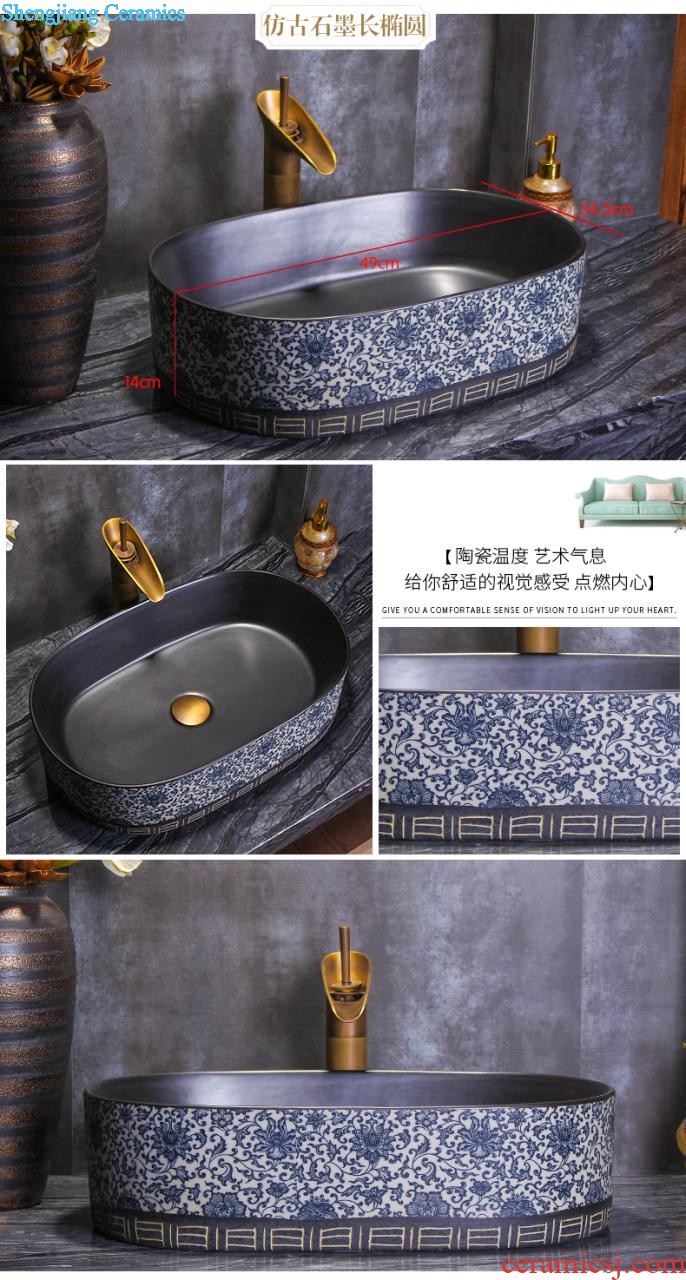 Ceramic balcony wash basin trough large mop mop pool mop pool toilet small household floor mop pool