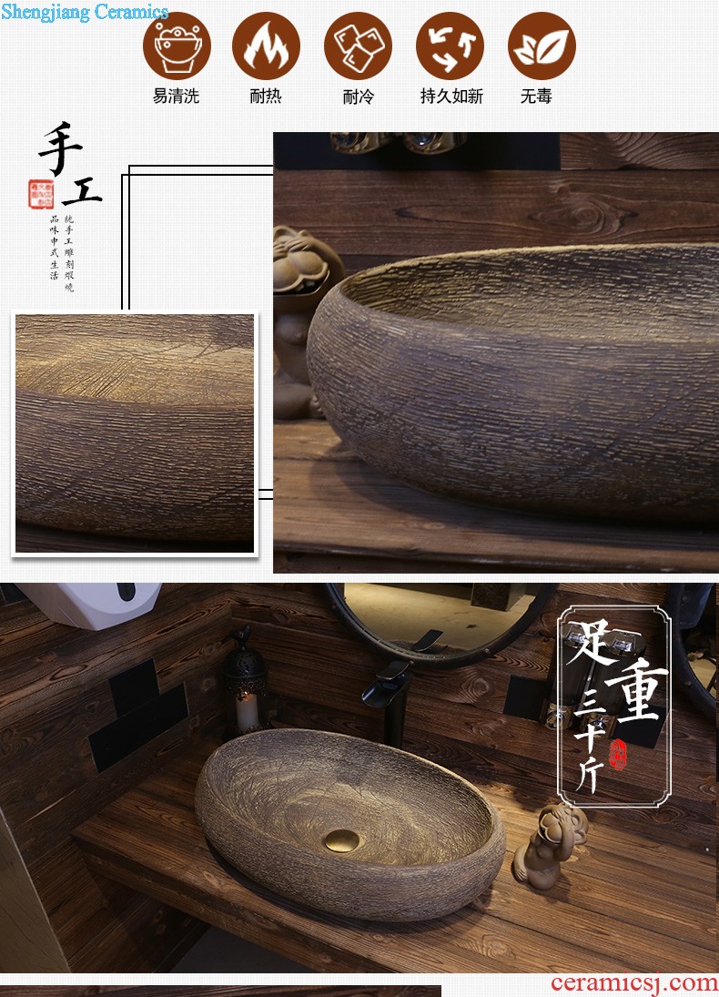 Jia depot retro personality art basin stage basin ceramic wash basin archaize square toilet lavabo