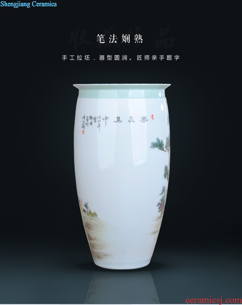 New Chinese style household adornment hand-painted ceramic vases, antique porcelain enamel porcelain furnishing articles example room living room decoration