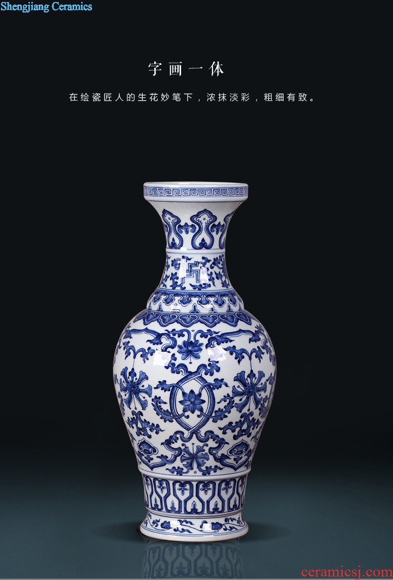 Jingdezhen ceramics hand-painted large-sized caddy ceramics Pu 'er tea tea urn storehouse and receives POTS