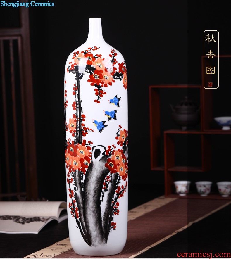 Jingdezhen ceramic vase furnishing articles manual creative porcelain flower arrangement sitting room is contracted and fashionable household adornment furnishing articles