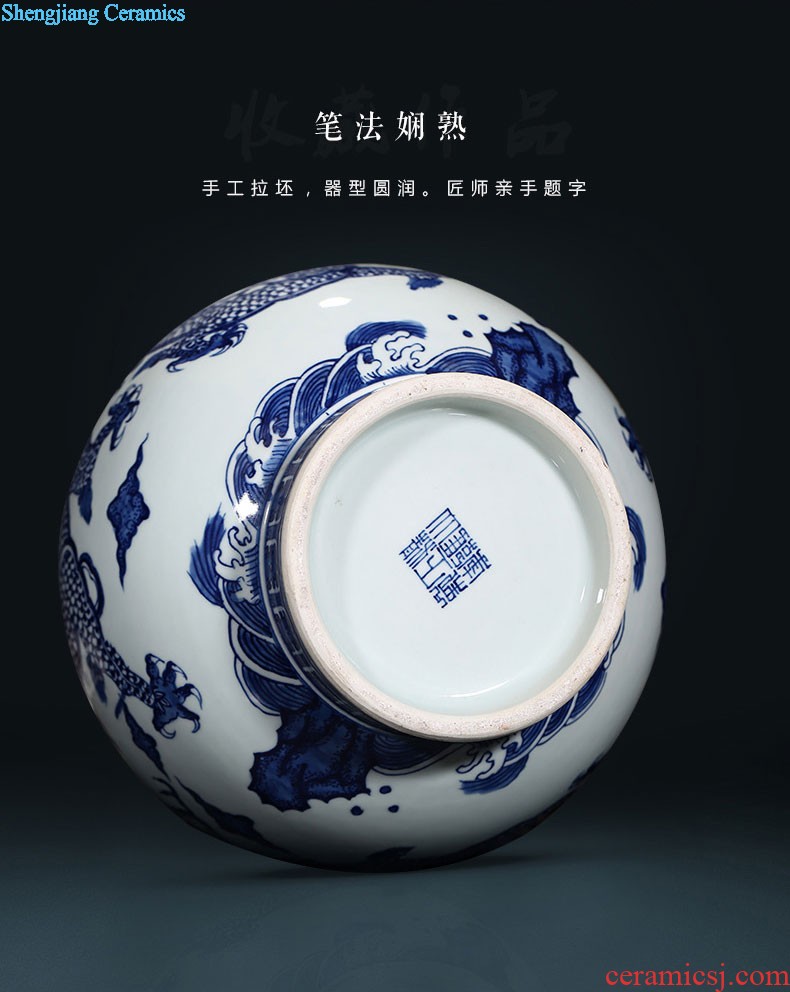 Jingdezhen ceramic knife clay hand-painted vases, furnishing articles Sabingga sukdun dergici jimbi living room TV cabinet decoration decoration