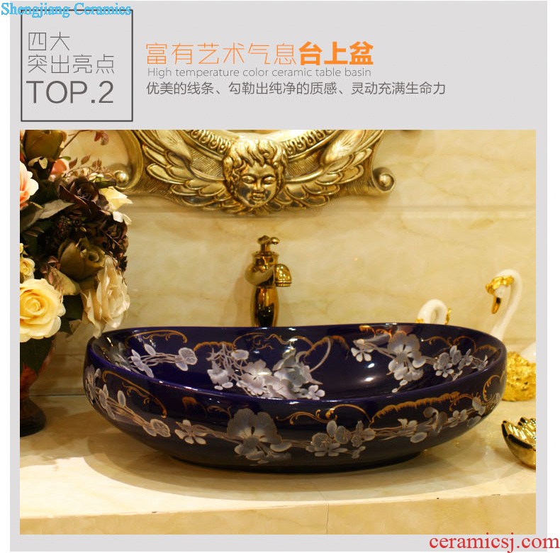 Ceramic floor pillar type lavatory small toilet lavabo balcony one basin art basin of the post