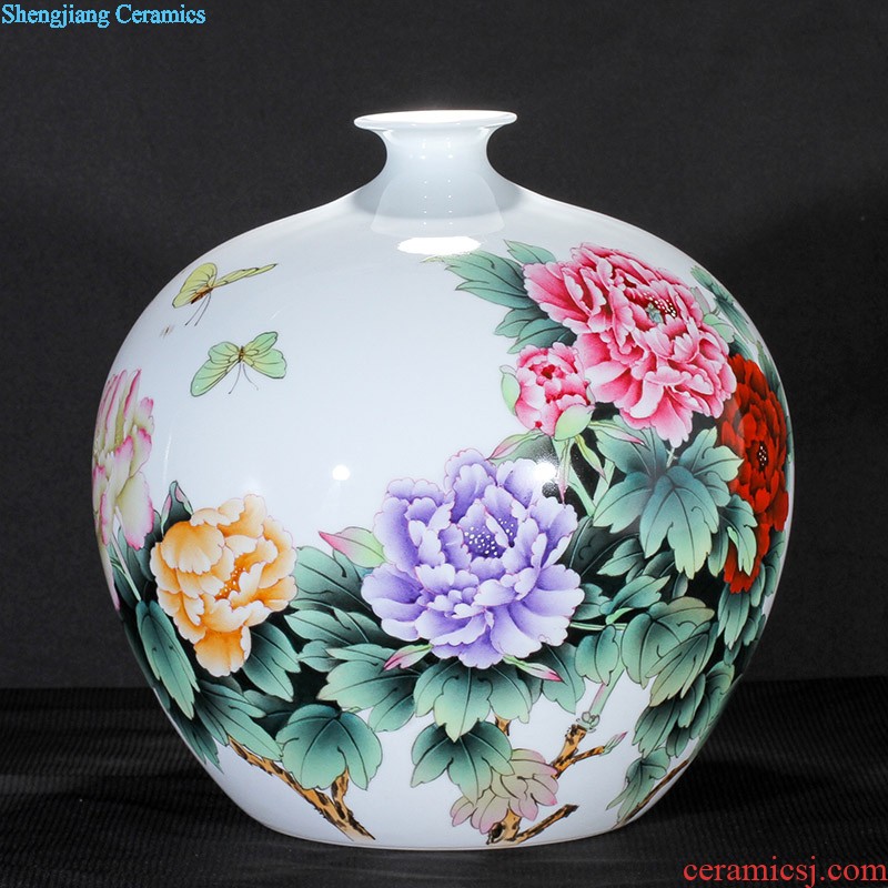 Contracted and contemporary big vase The sitting room TV ark furnishing articles Dried flower flower machine of Europe type restoring ancient ways home act the role ofing jingdezhen ceramics