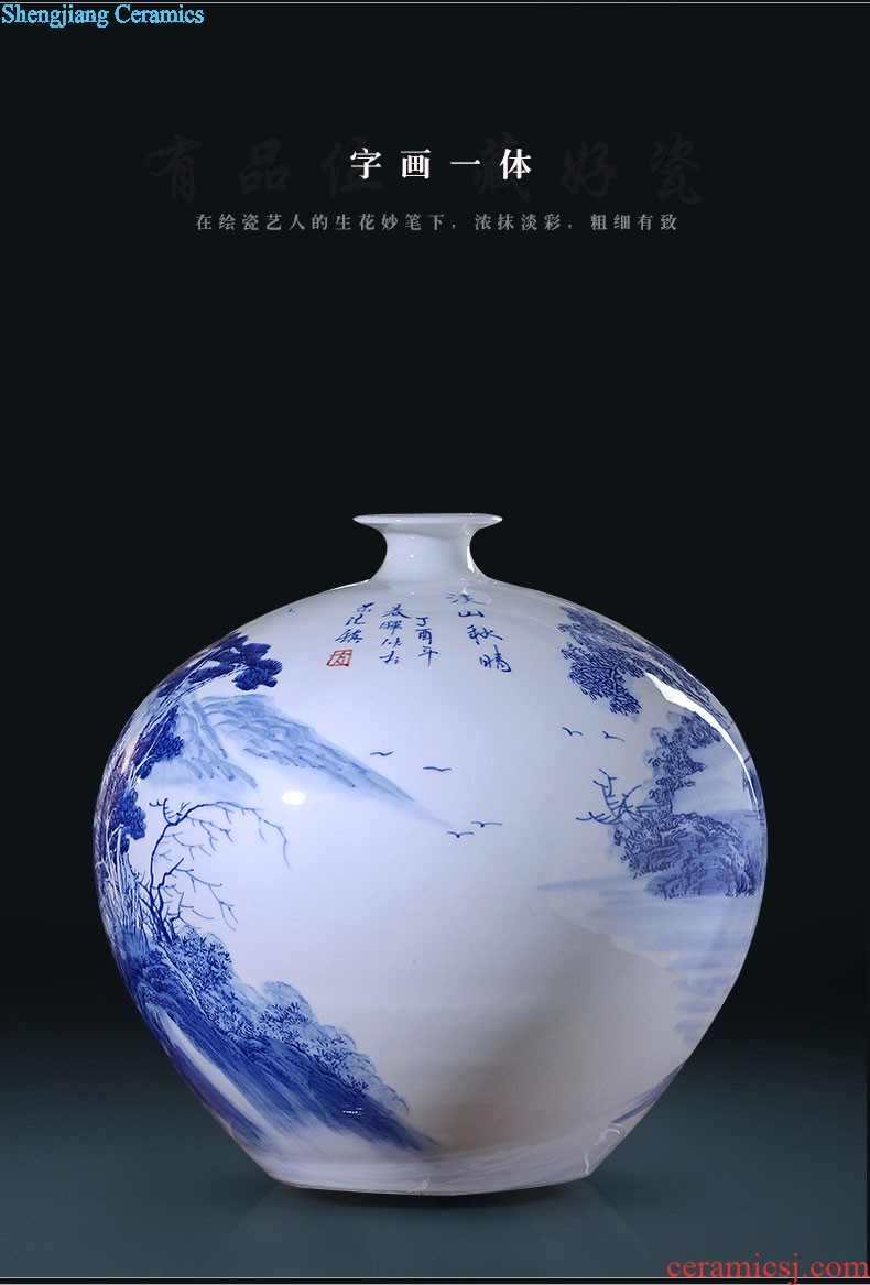 Jingdezhen blue and white porcelain features handmade ceramic vase Mei bottles of antique vase sitting room place home decoration