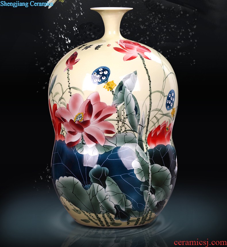 Ceramic vase furnishing articles Chinese flower arranging dried flowers home famous hand-painted jingdezhen blue and white porcelain vase ceramics