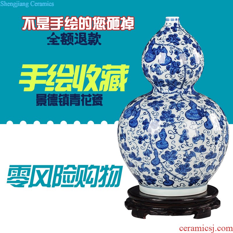 Jingdezhen hand-painted ceramics of blue and white porcelain vase Imitation of classical Ming and qing dynasties antique rich ancient frame furnishing articles Household act the role ofing is tasted