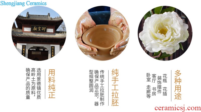 Jingdezhen ceramics hand-painted vases, large living room club hotel Chinese style household soft adornment porch place