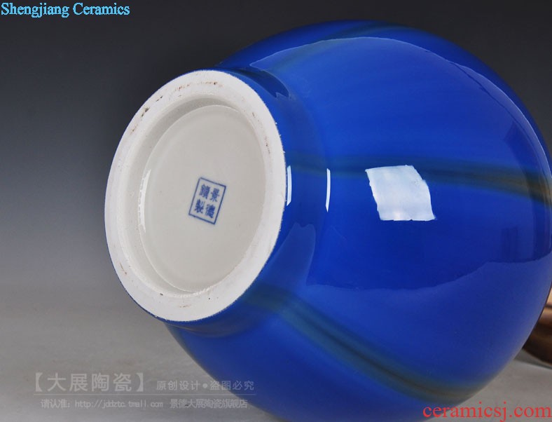 Jingdezhen ceramic masters hand-painted fish powder enamel vase sitting room adornment handicraft furnishing articles of new Chinese style household act the role ofing is tasted