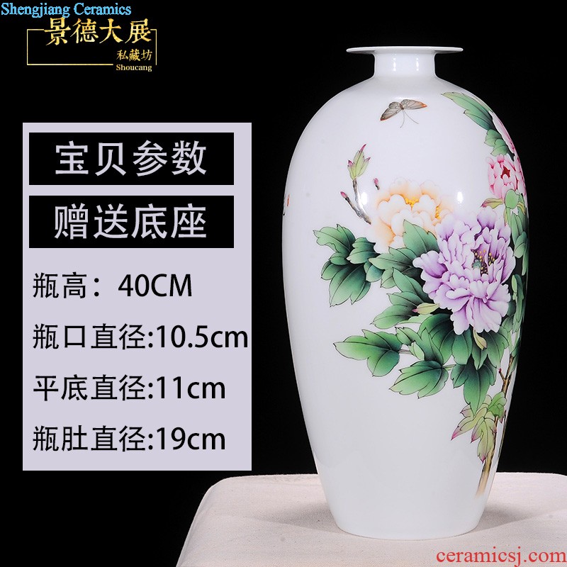 Ceramic ears and furnishing articles furnishing articles vase Imitate antique porcelain kiln sitting room of Chinese style household ornaments