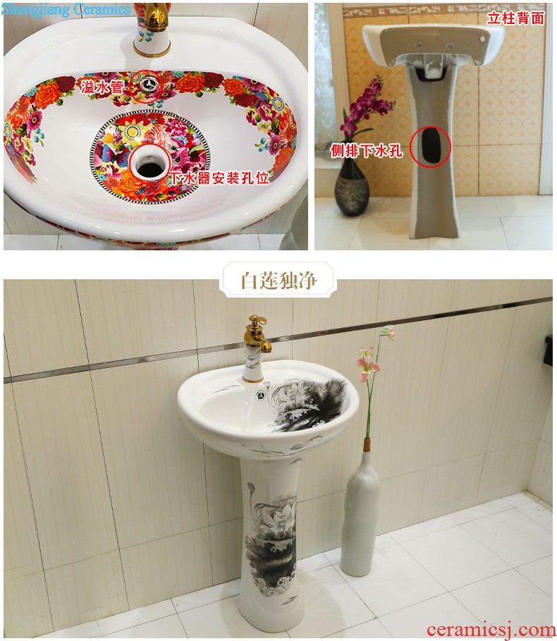 Lavabo ceramic column toilet bowl washing pool balcony sink lavatory toilet pillar landing